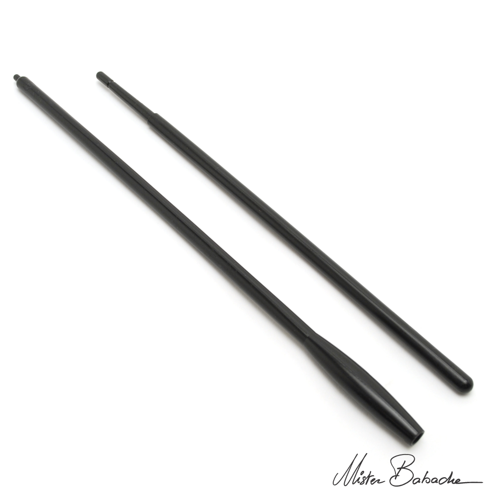 Baguette pour assiette - 2 pièces plastique - noir