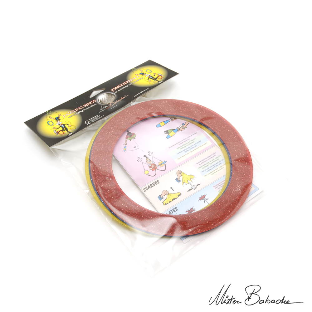 Kit 3 glitter rings 24 cm in plastic bag - 4pr-5pr-6pr